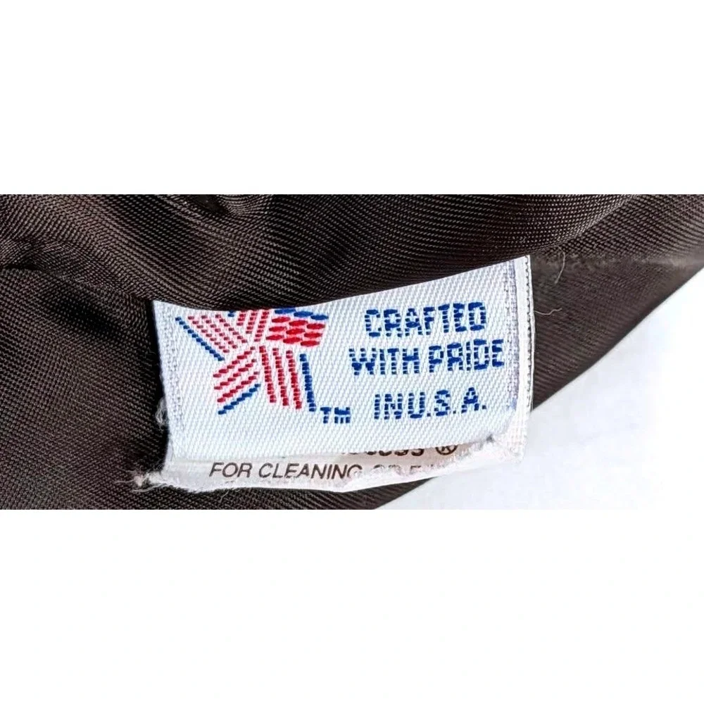 US Wings A-2 Leather Flight Jacket Brown Dept of State Patch Mens Large USA Made